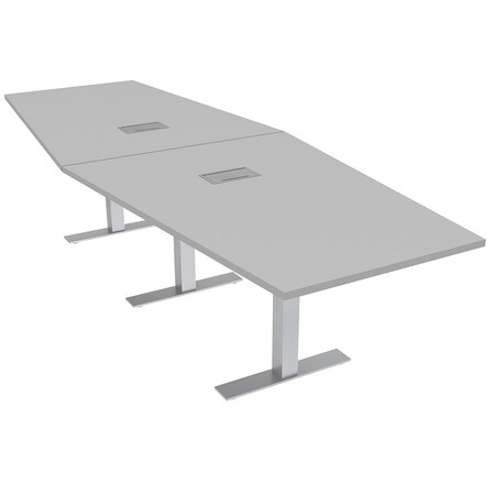 Skutchi Designs 45 in W, 120 in L, 29 in H, Engineered Wood Top, Grey HAR-HEX.IR-46x119-T-ELEC-XD01